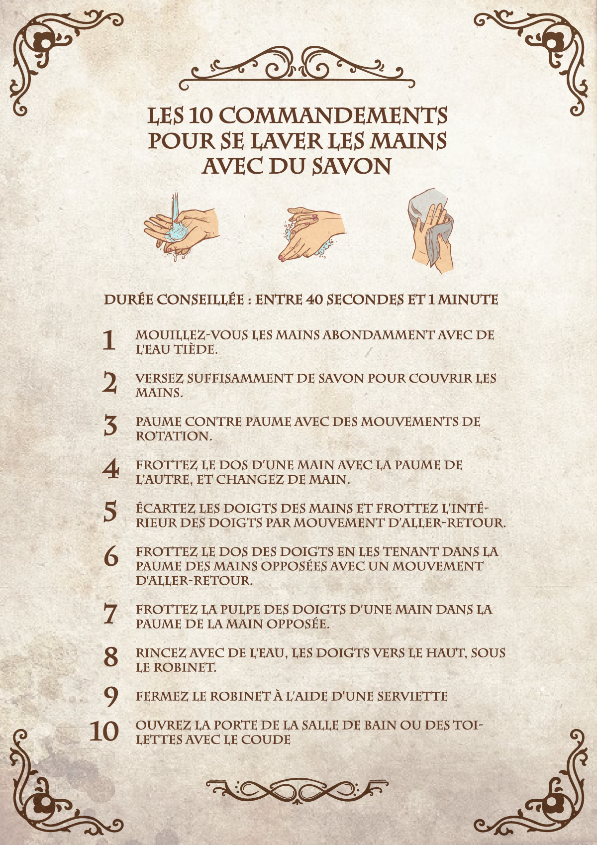 lavage de mains avec du savon