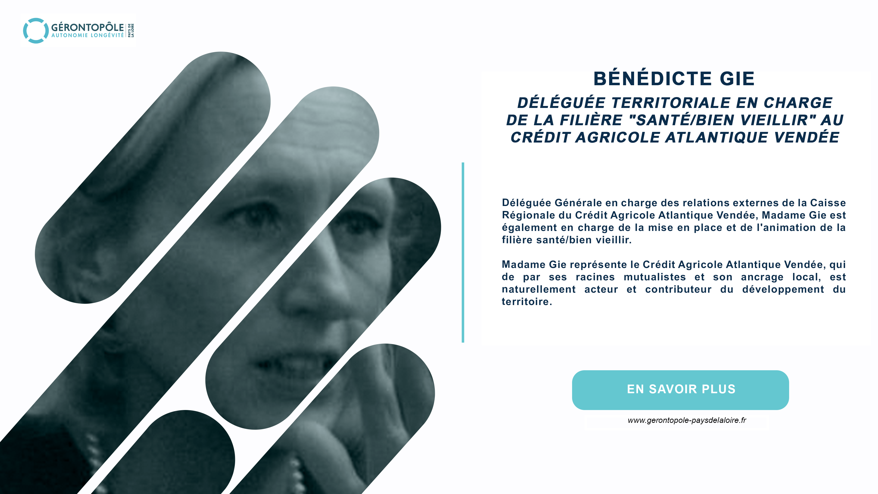 PRÉSENTATION DES MEMBRES DU CONSEIL D'ADMINISTRATION DU GÉRONTOPÔLE : MADAME BÉNÉDICTE GIE