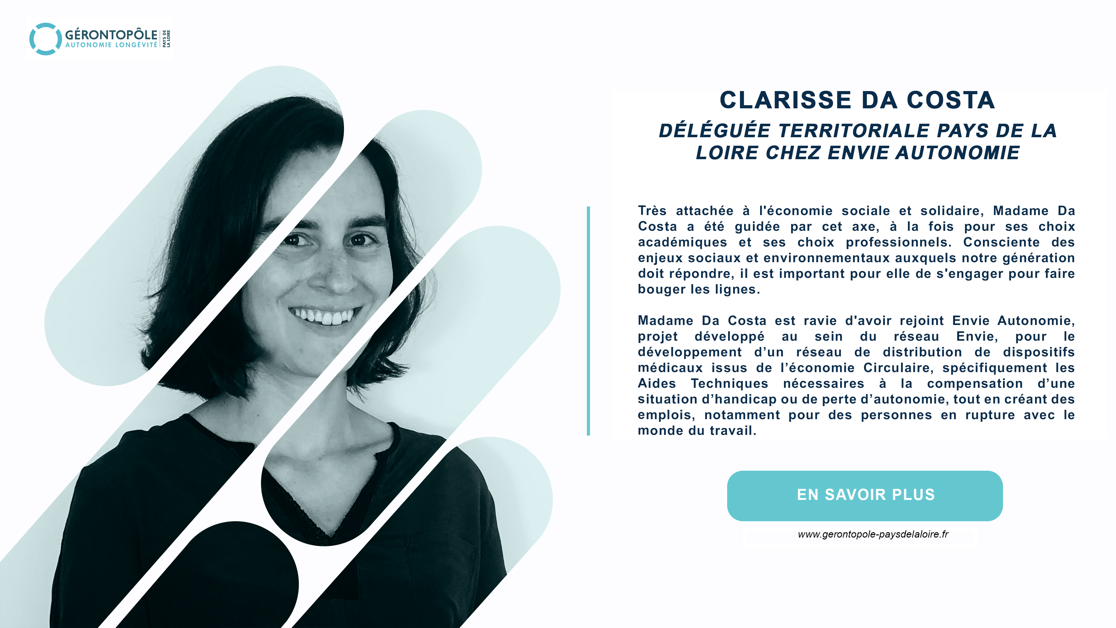 PRÉSENTATION DES MEMBRES DU CONSEIL D'ADMINISTRATION DU GÉRONTOPÔLE : MADAME CLARISSE DA COSTA