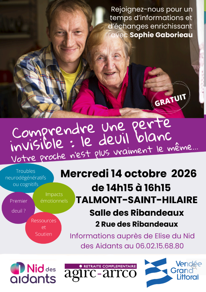 Affiche évènement sensibilisation deuil blanc