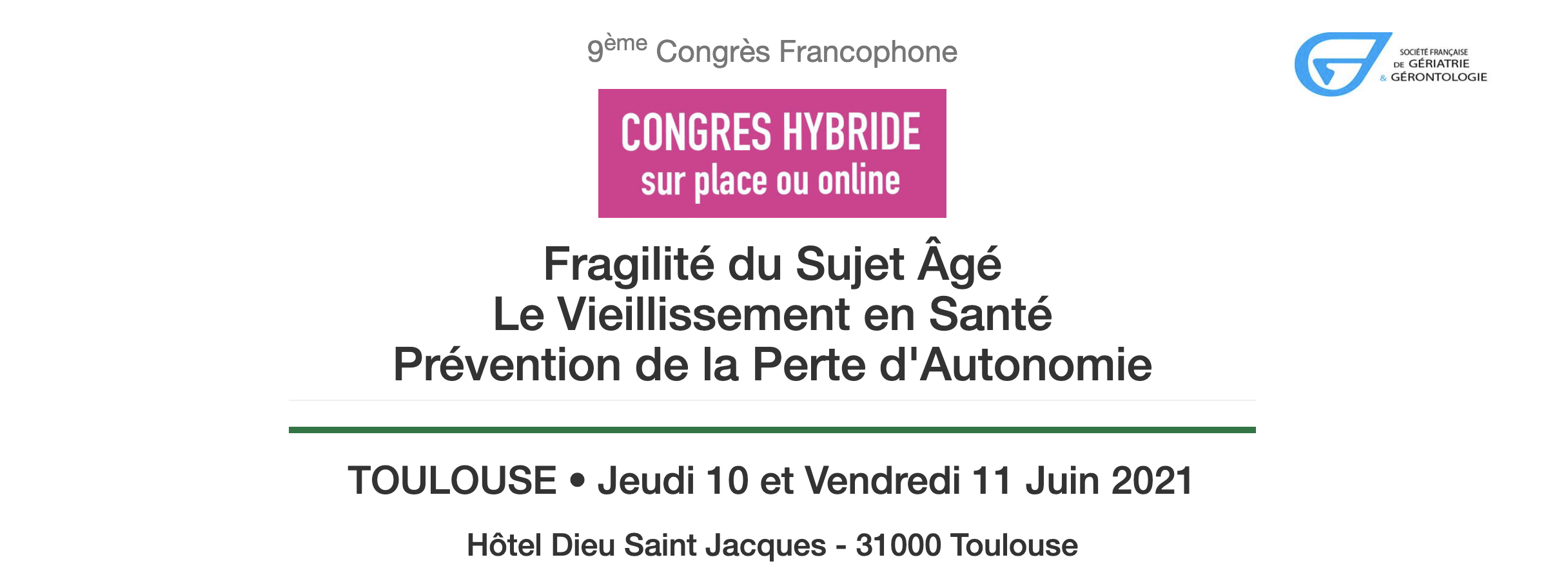 Fragilité du Sujet Âgé - Le Vieillissement en Santé - Prévention de la Perte d'Autonomie