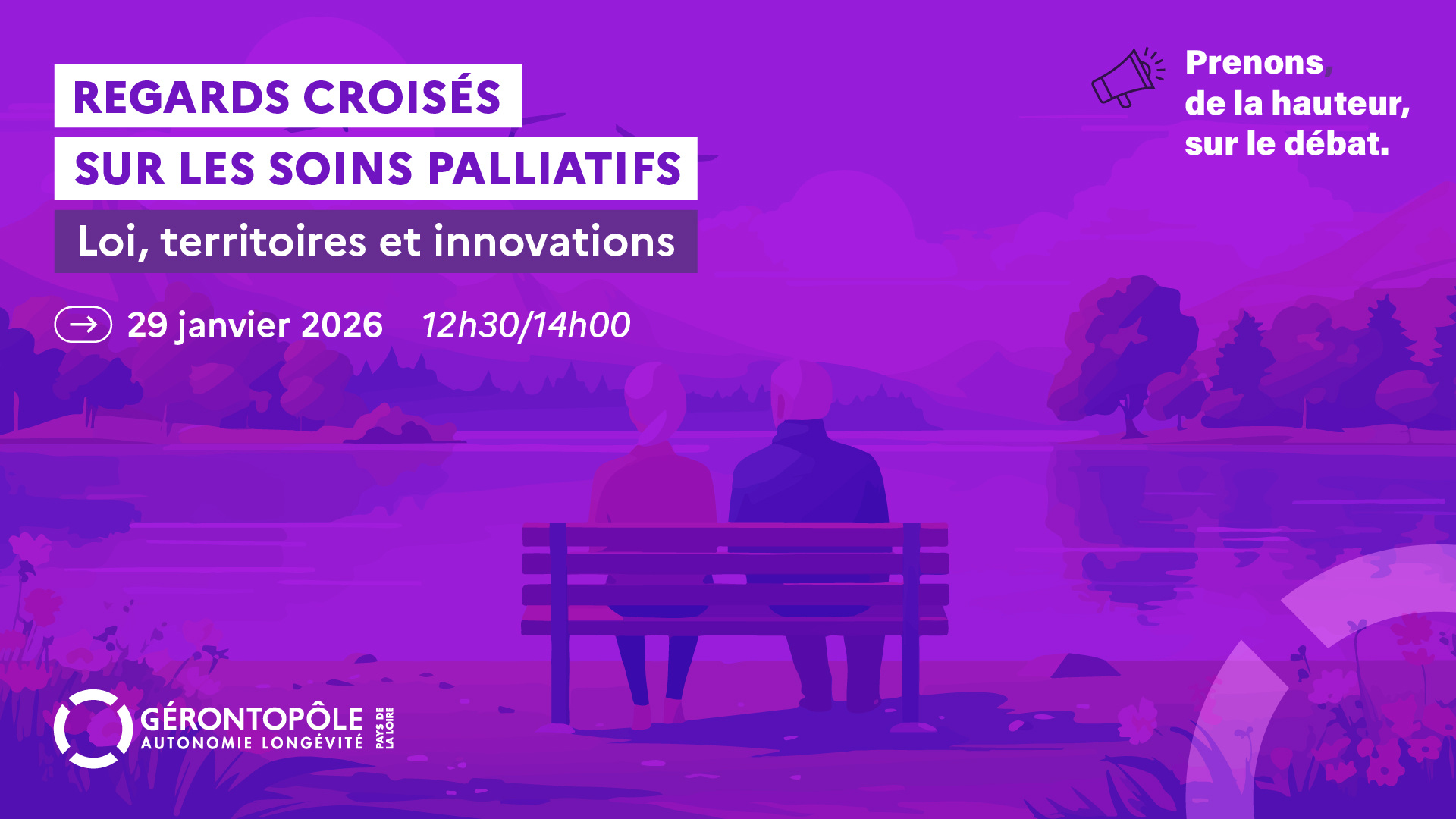 Visuel du webinaire : Regards croisés sur les soins palliatifs : loi, territoires et innovations