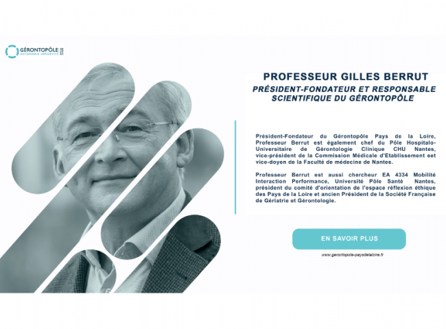 Présentation des membres du Conseil d'Administration du Gérontopôle : Professeur Gilles Berrut