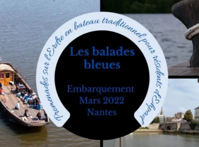 En mars 2022, l’Association Terres d’Artisans lancent des balades bleues sur l'Erdre pour les résidents d'EHPAD.