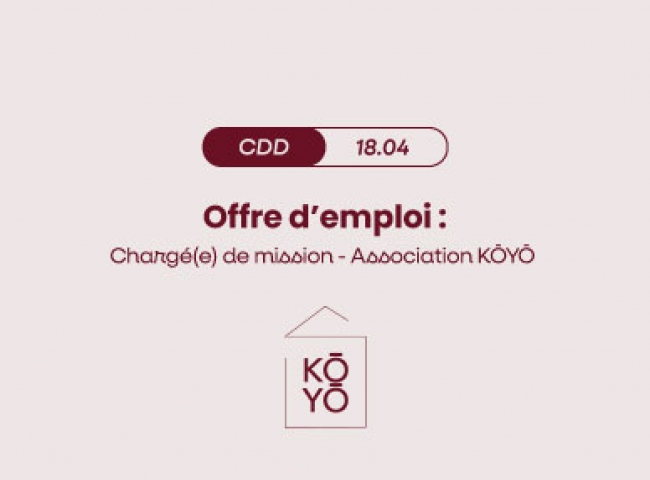 Teaser Visuel CHARGÉ.E DE MISSION | ASSOCIATION KŌYŌ